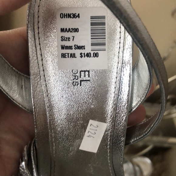 MICHAEL KORS genuine leather silver sandals heels - Picture 12 of 12